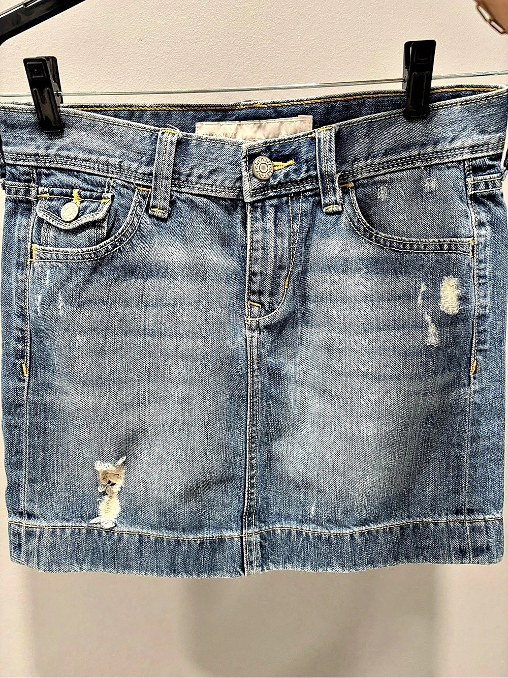 Gap Denim Distressed Mini Skirt Blue Size 0